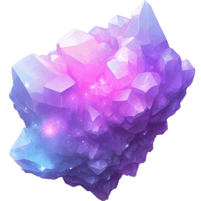 Pastel iridescent nebula crystal cluster emoji