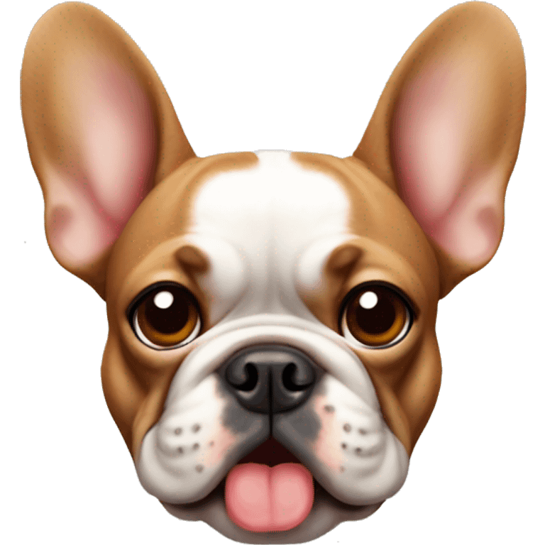 the funniest red French bulldog emoji