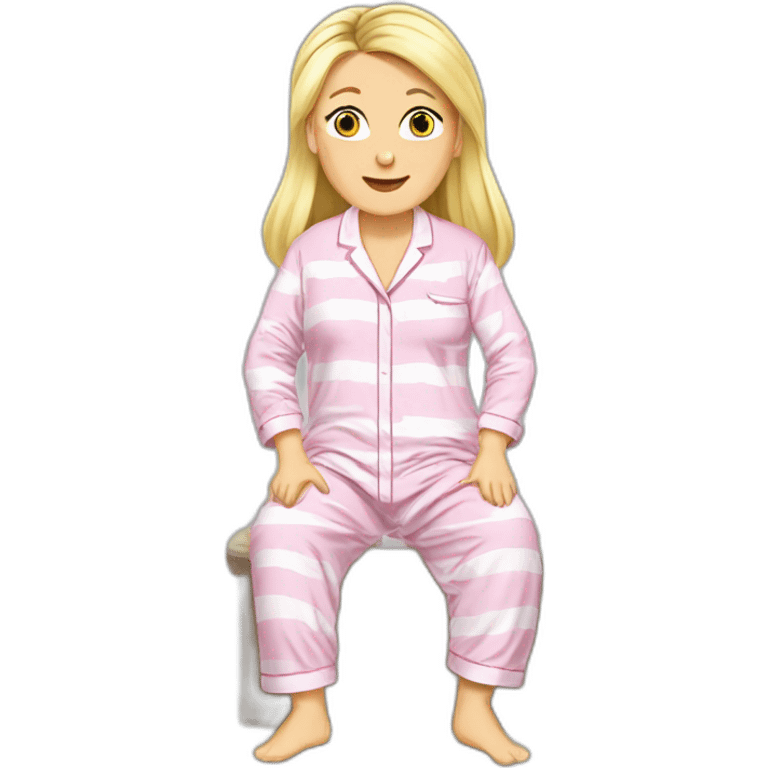 Marianne le Pen en pyjama emoji