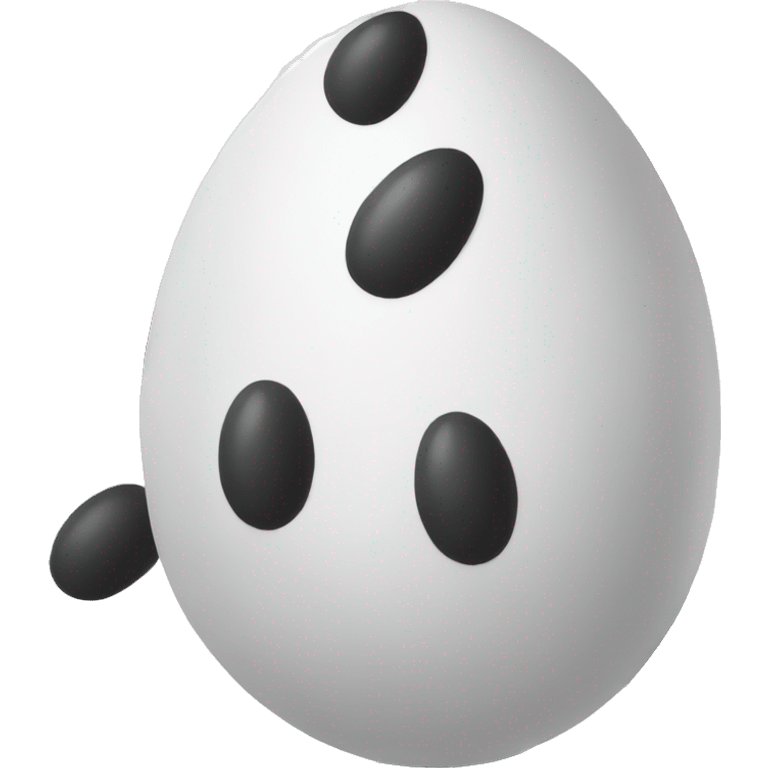 Black and white egg emoji