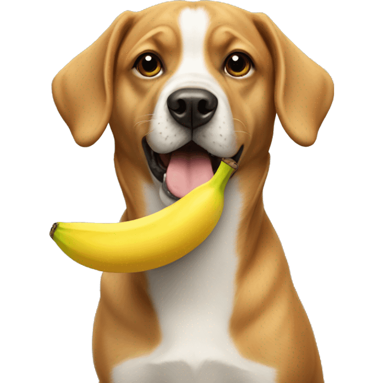 dog with banana emoji