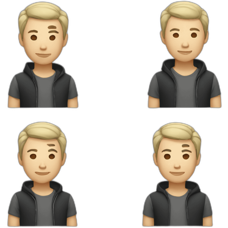 asian male with flow haircut black hair emoji