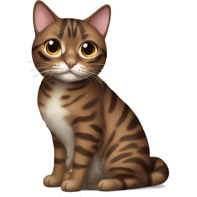 Beautiful woman long dark brown hair hug bengal cat emoji