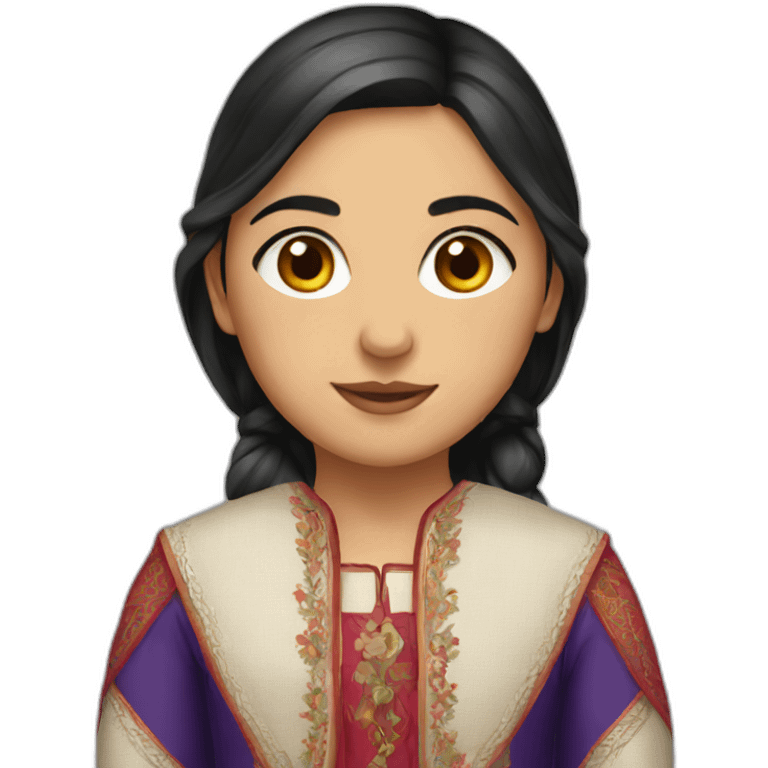 armenian girl with national suit emoji