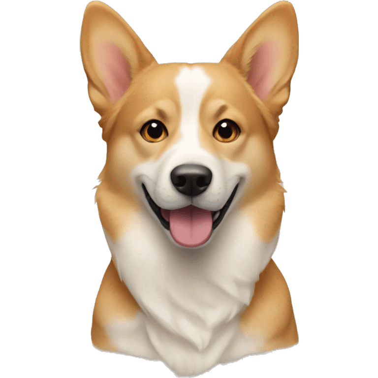  A Dog mixed with jindo and welsh corgi emoji