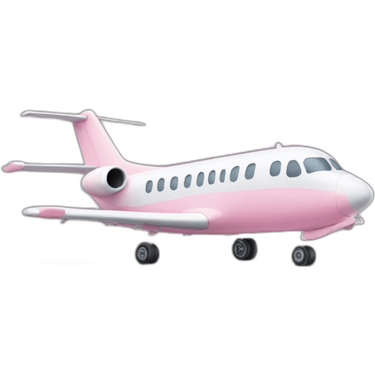 Pastel pink cartoon plane emoji