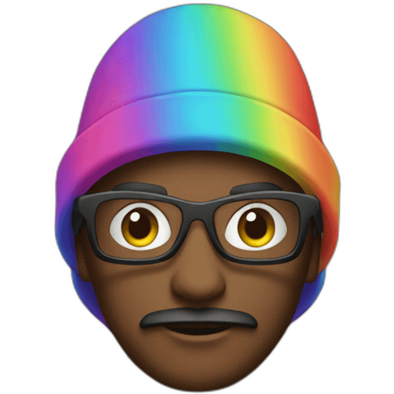 Hacker with rainbow hat emoji