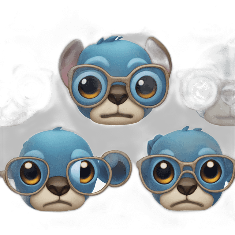 Stitch avec des lunettes emoji