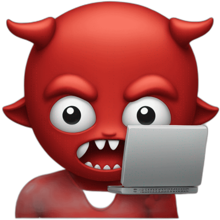 devil with a computer emoji