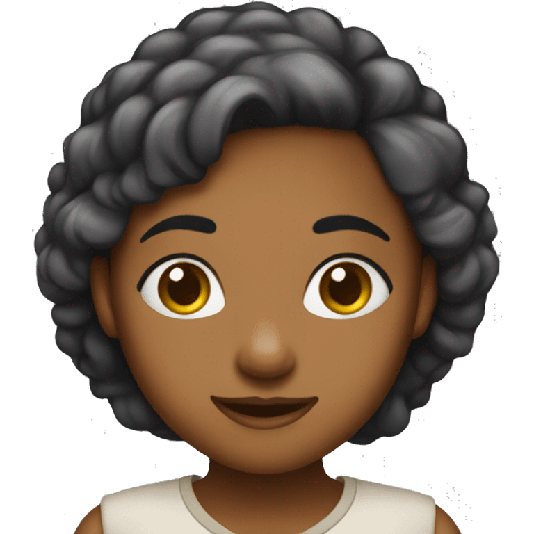 Girl dithyrambique brown haïr emoji