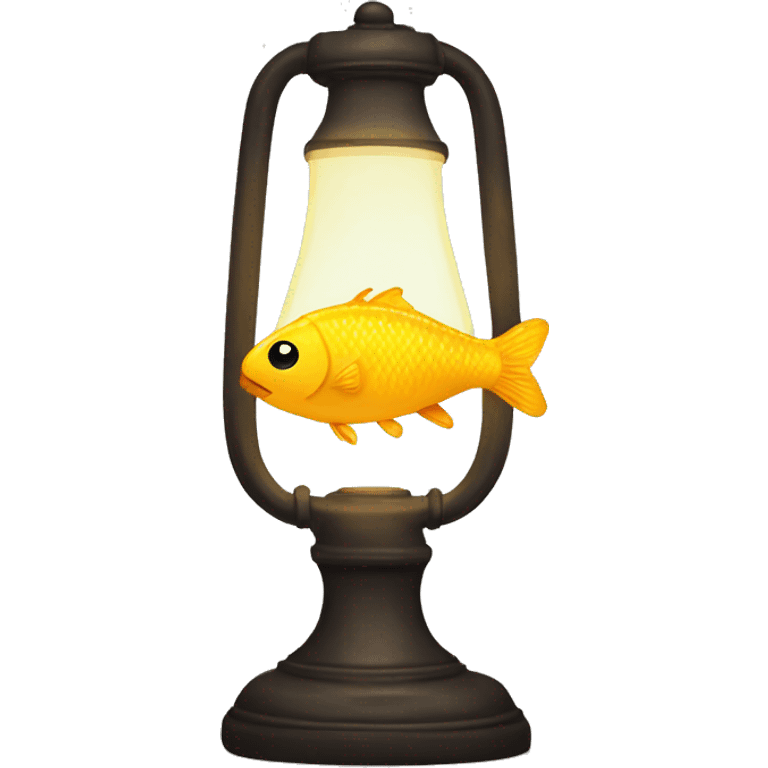 Fish inside a lamp emoji