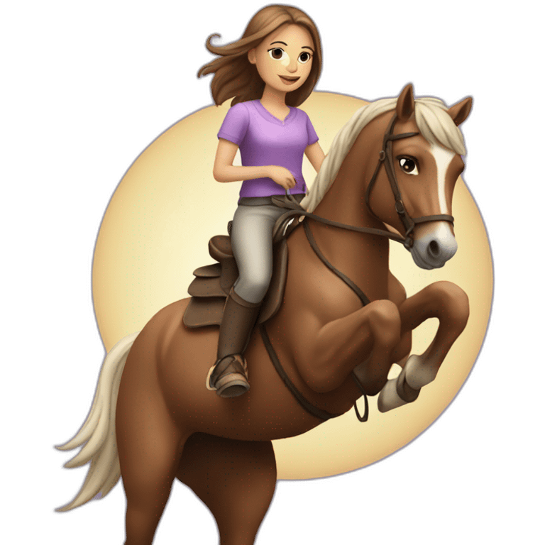 Girl on horse  emoji