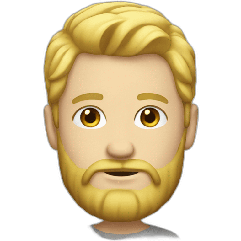 blonde man with beard and car on head emoji