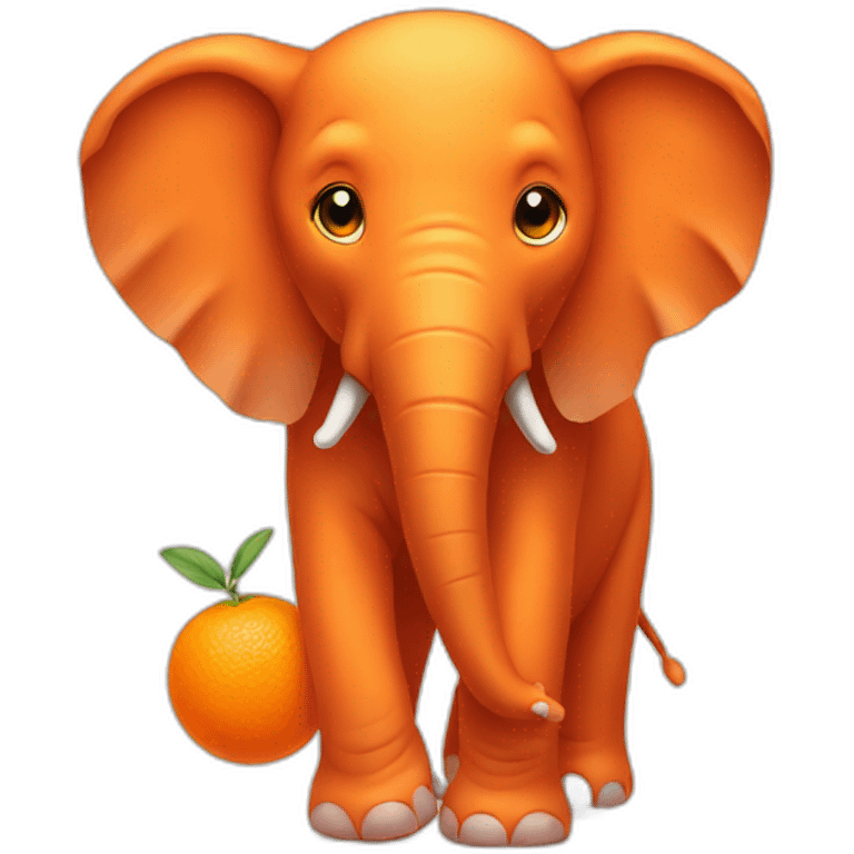 Orange elephant emoji