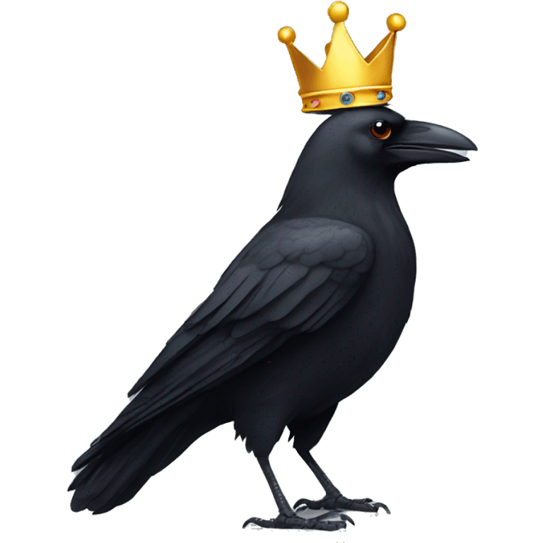 Crow with crown emoji