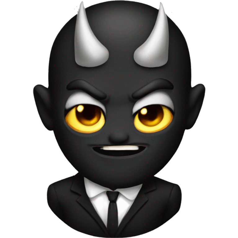 A demon in black suit  emoji