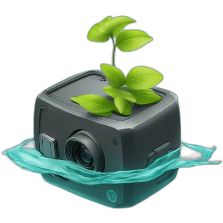 small-leaf-floating-on-water-block-and-security-ptz-camera-behind emoji