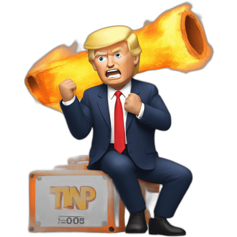 trump hold a tnt emoji