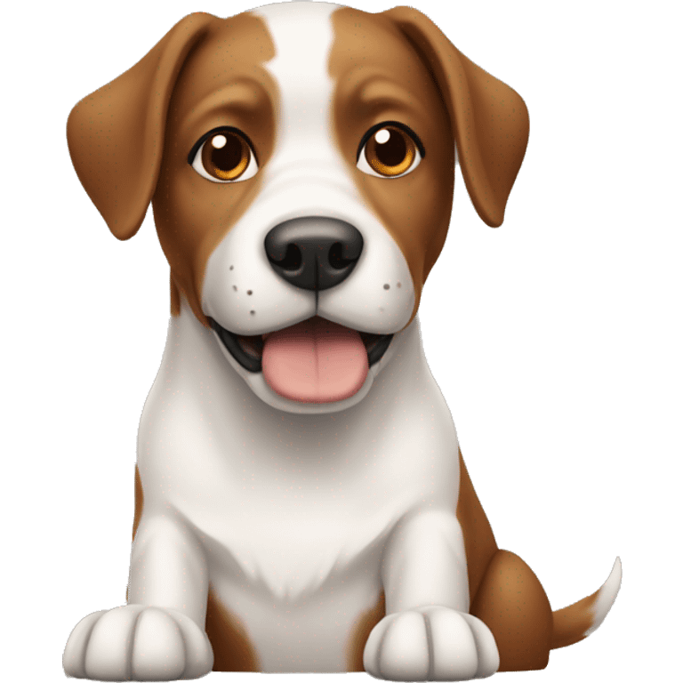 dog brown and white emoji