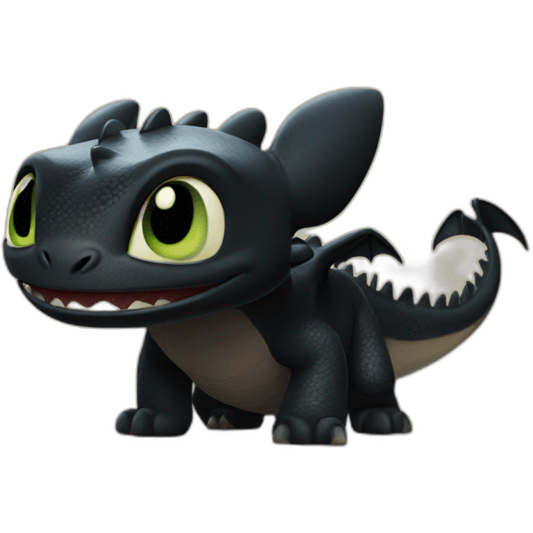 Toothless from how to train your dragon emoji