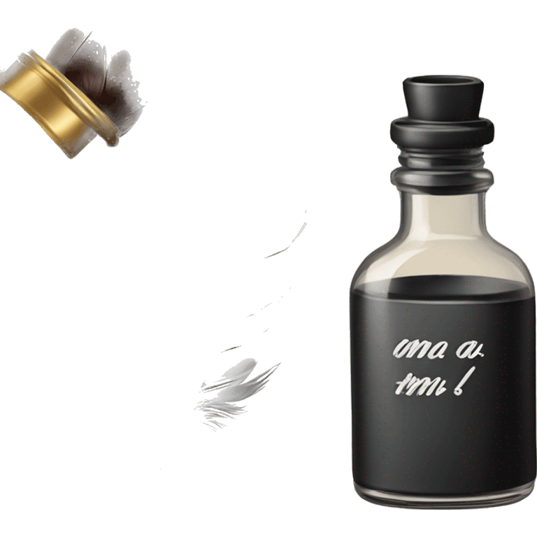 a feather quill and ink bottle emoji