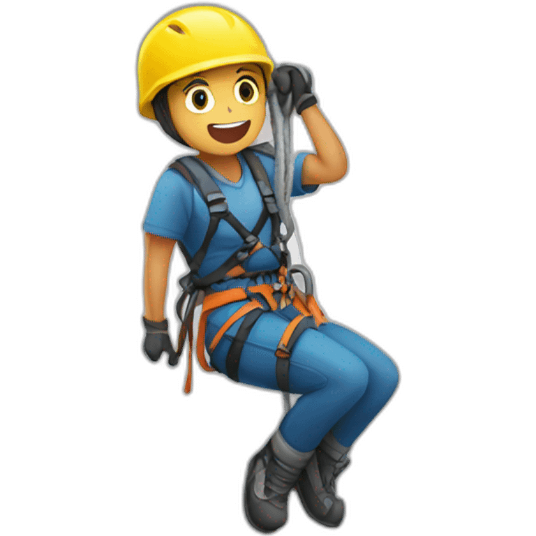 Rappelling emoji