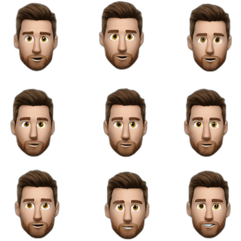 Messi qui frappe Ronaldo emoji