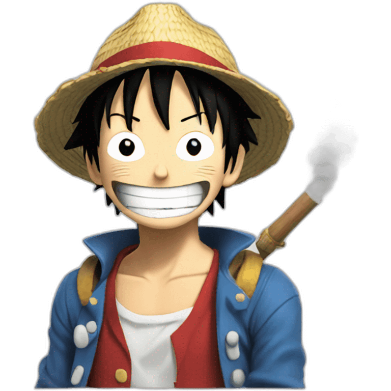 Luffy smoke on boat emoji