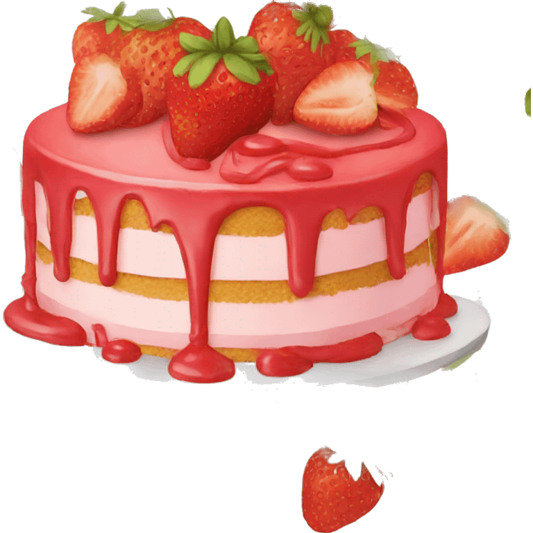 strawberry cake emoji