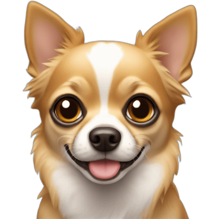 chihuahua branco caramelo emoji