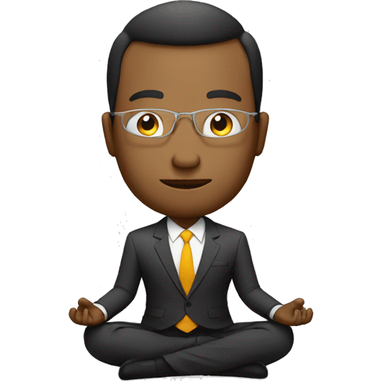 businessman meditating emoji