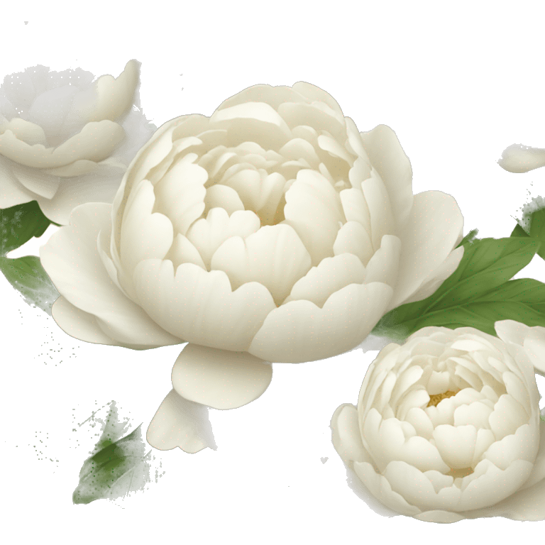 Creamy white peony bouquet emoji