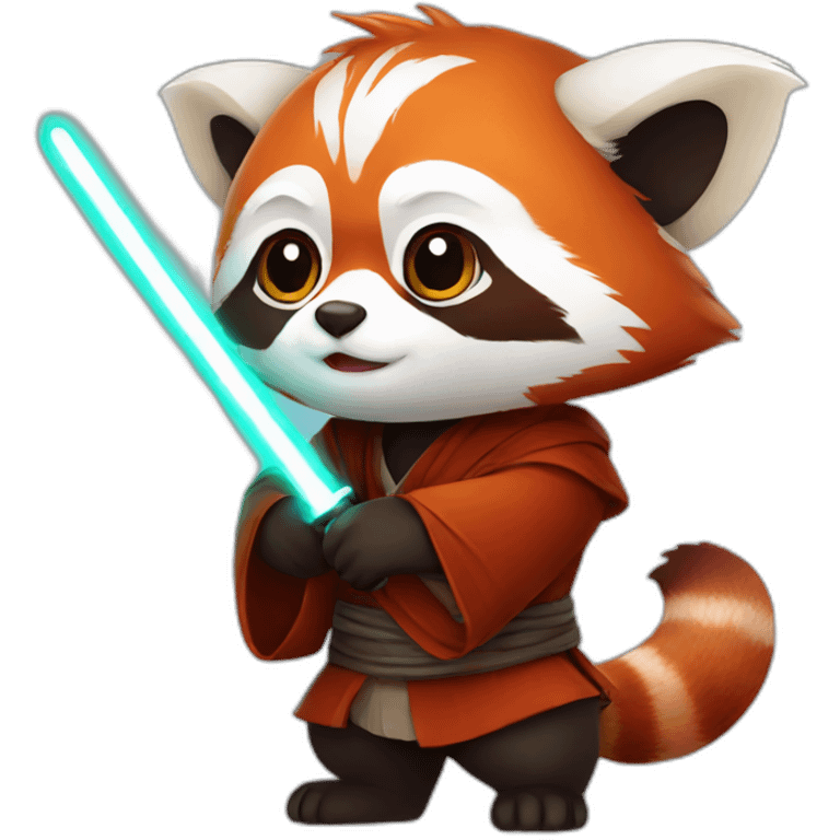 red panda jedi emoji