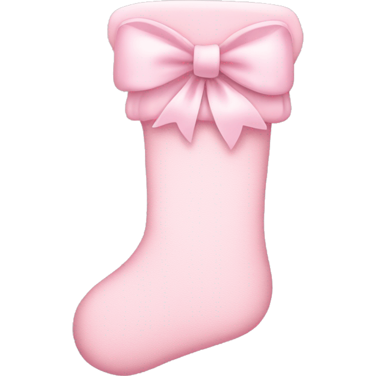 pale pink stocking with pale pink bow emoji