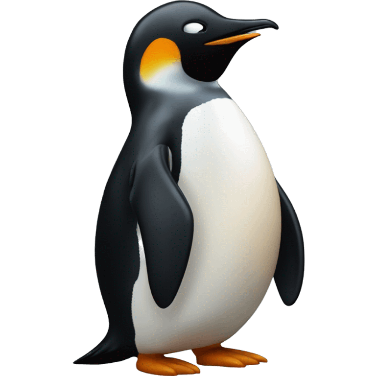 A penguin bursted emoji