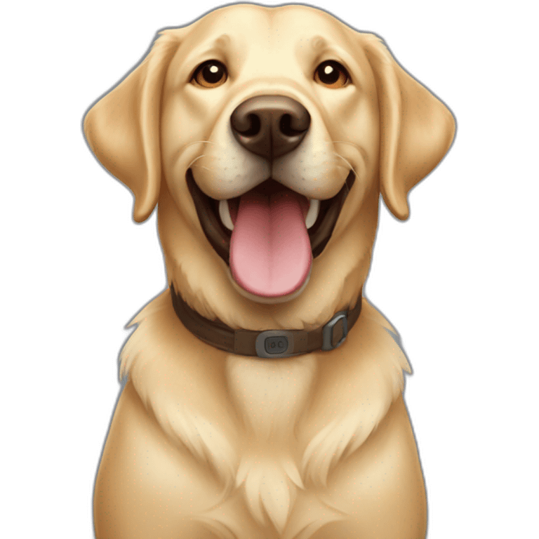 happy golden lab emoji