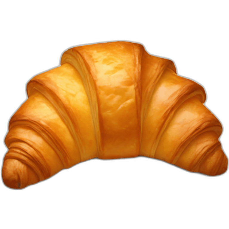 one big croissant on a plate emoji