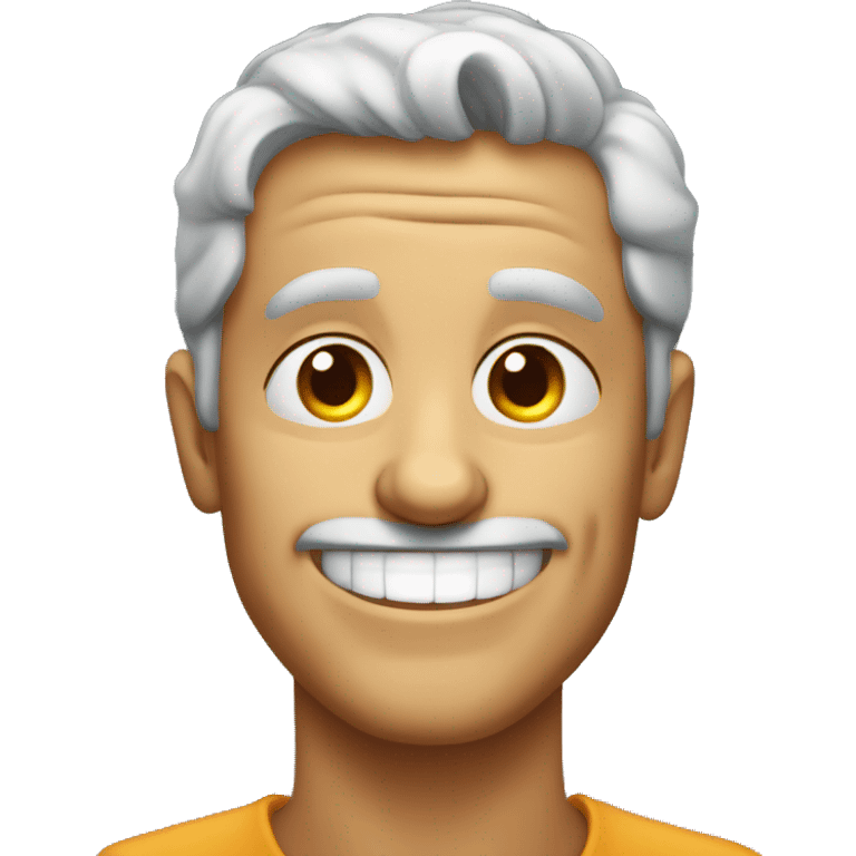 man smiling creepily with lots of wrinkles emoji