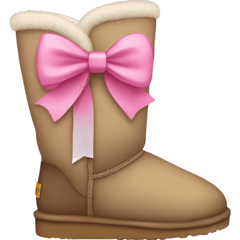 Uggs with pink bow emoji