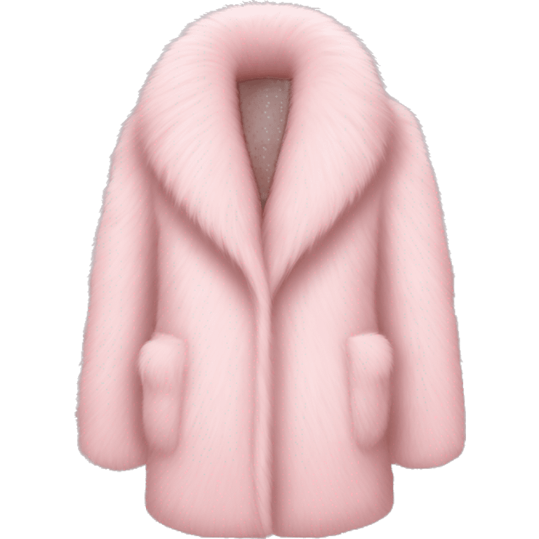 Long pale pink Pink fur coat emoji