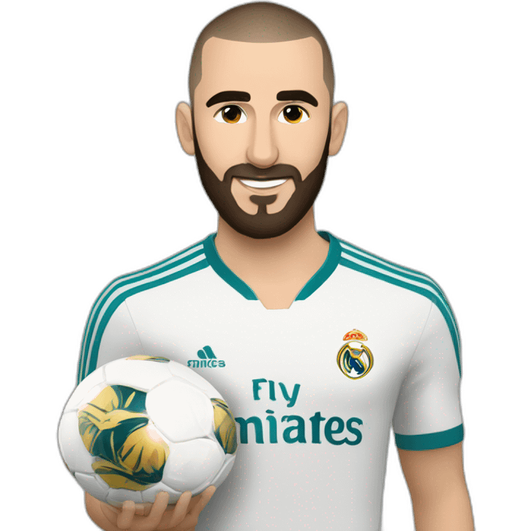 benzema avec une bolbe emoji