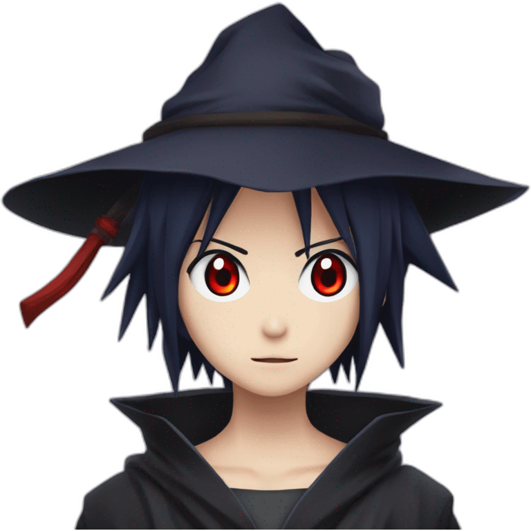 Sasuke Uchiha witch sharingan emoji