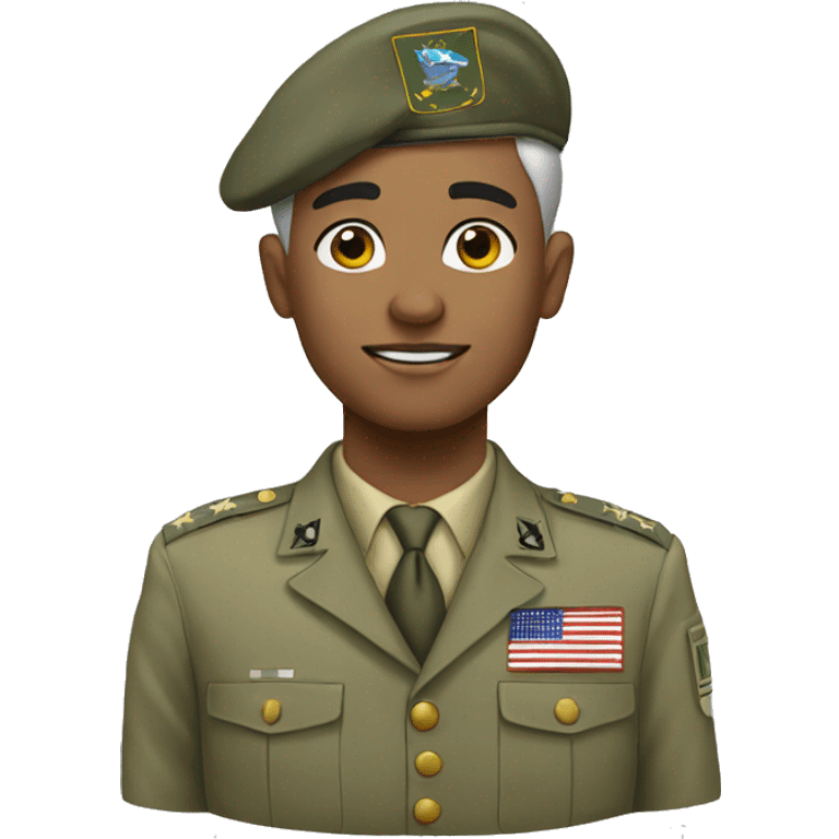 Salute us army white emoji