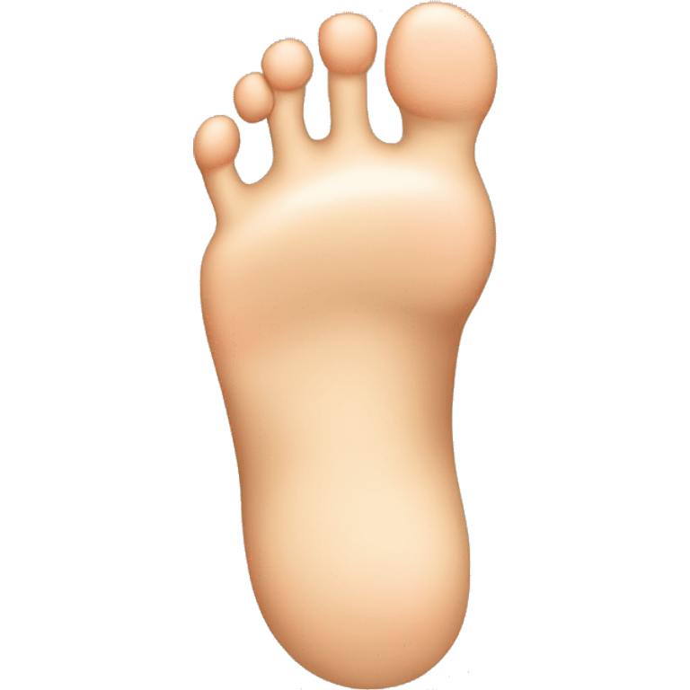 A chubby, six-toed child’s foot emoji