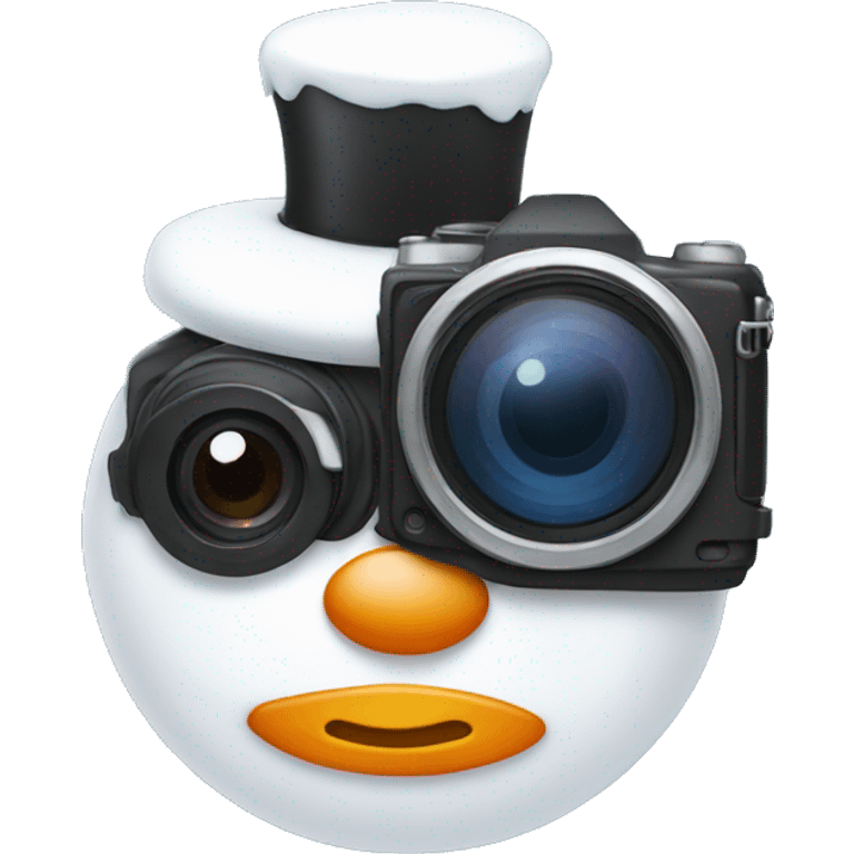 snowman with camera emoji