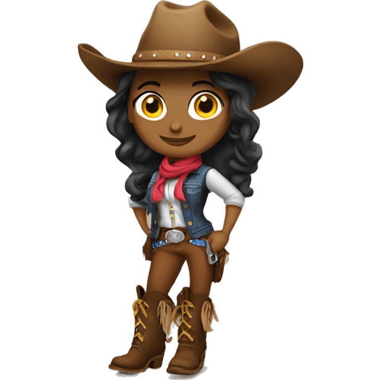 Cowgirl wearing boots emoji