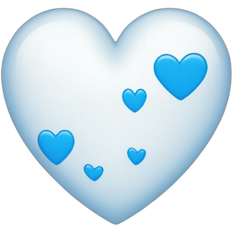 Blue and white heart emoji