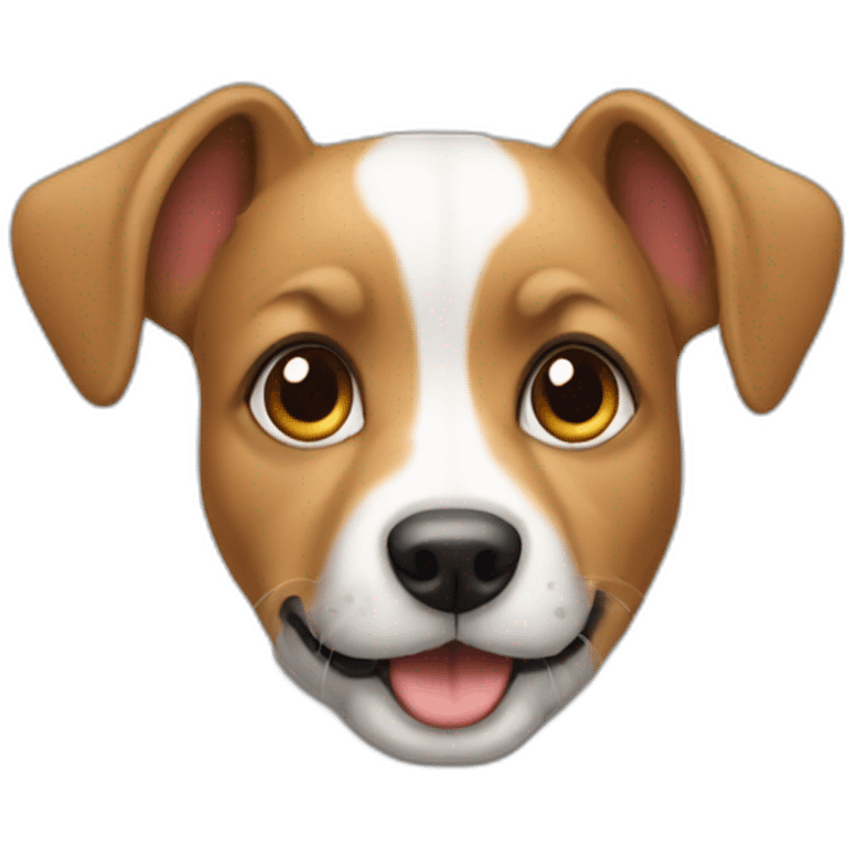 Chien sur un chat emoji