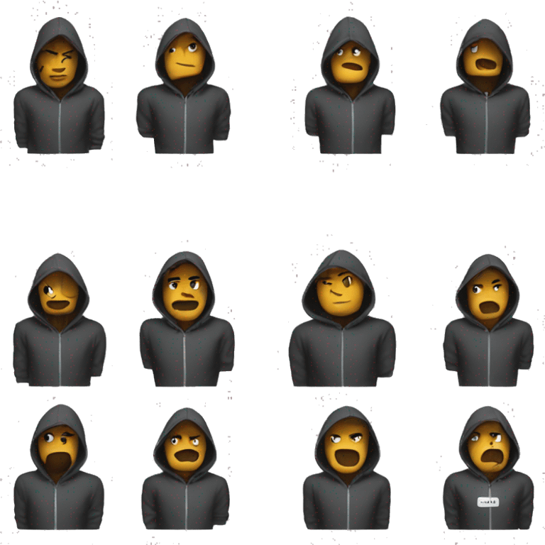 Guy hoodie gym focus emoji