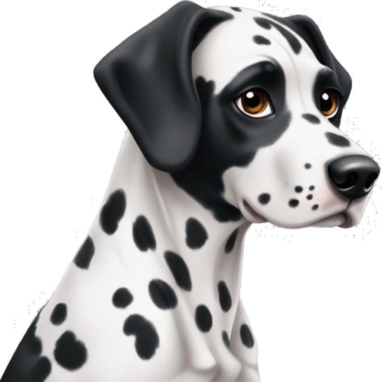 dalmatian left ear fully black  emoji